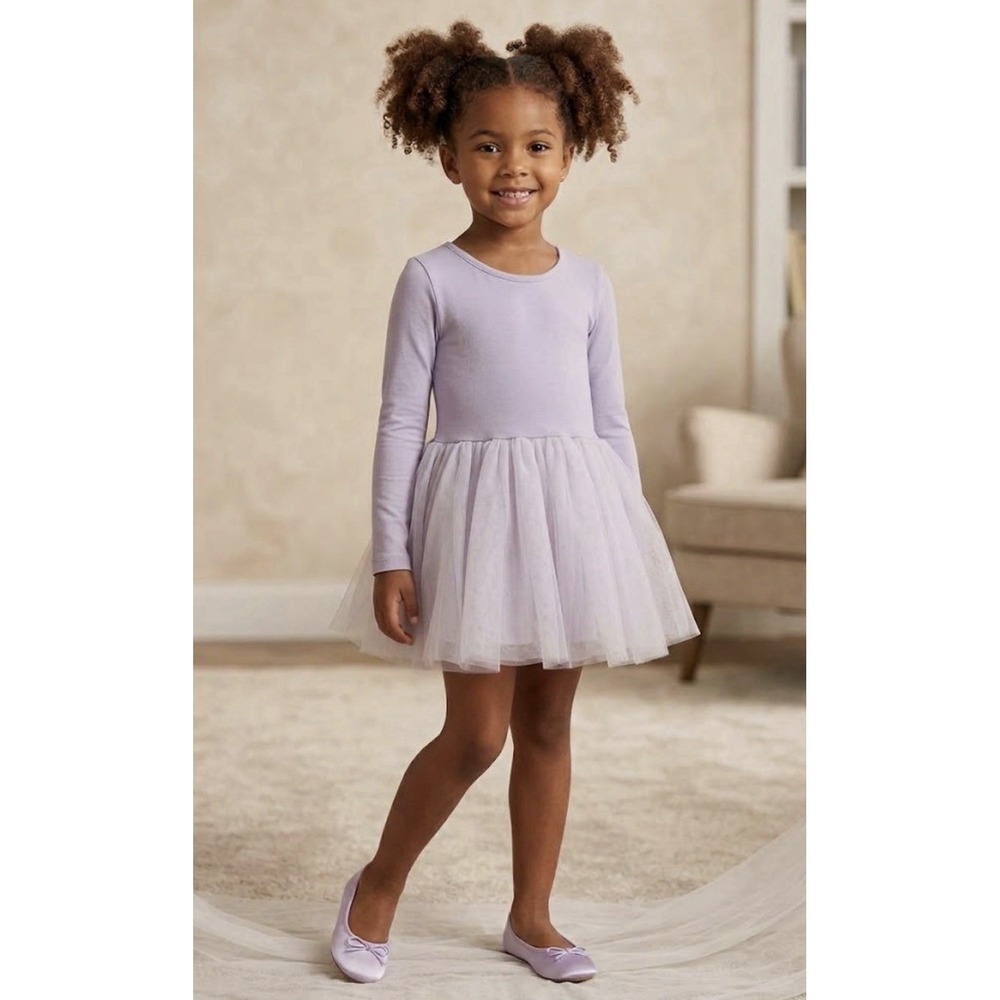 I Love Plum Long Sleeve Tutu Ballet Size 8 Pageant Tulle BFF Betty Purple